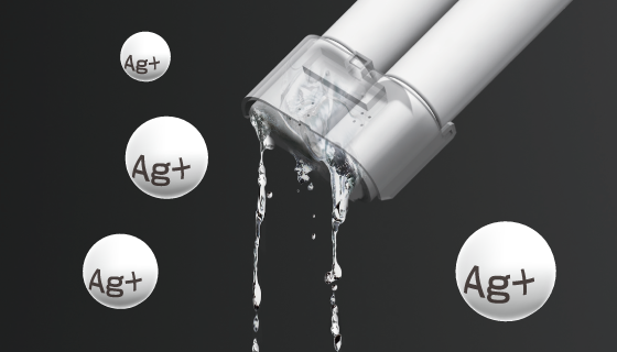 銀イオン搭載のノズルでさらに清潔に
